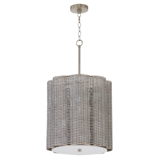 Myhouse Lighting Cyan - 11938 - Four Light Pendant - Boracay - Brushed Grey Cane/Nickel