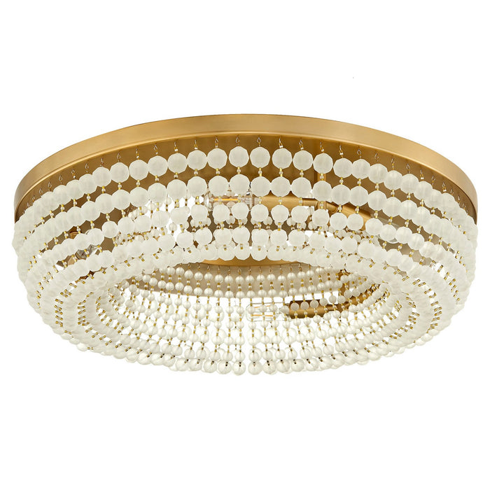 Myhouse Lighting Cyan - 11942 - Six Light Flush Mount - Ophelia - Aged Brass