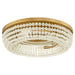 Myhouse Lighting Cyan - 11942 - Six Light Flush Mount - Ophelia - Aged Brass
