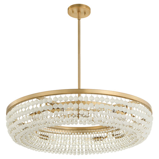 Myhouse Lighting Cyan - 11944 - Eight Light Chandelier - Ophelia - Aged Brass