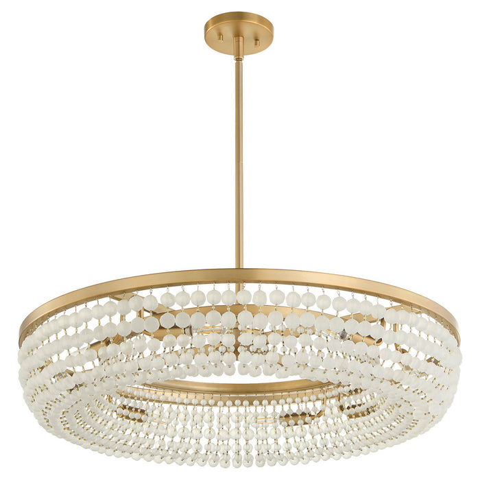 Myhouse Lighting Cyan - 11944 - Eight Light Chandelier - Ophelia - Aged Brass