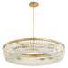 Myhouse Lighting Cyan - 11944 - Eight Light Chandelier - Ophelia - Aged Brass