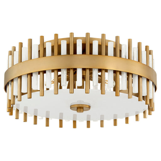 Myhouse Lighting Cyan - 11945 - Four Light Flush Mount - Cassio - Aged Brass