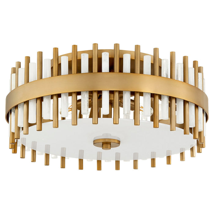 Myhouse Lighting Cyan - 11945 - Four Light Flush Mount - Cassio - Aged Brass