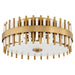 Myhouse Lighting Cyan - 11945 - Four Light Flush Mount - Cassio - Aged Brass