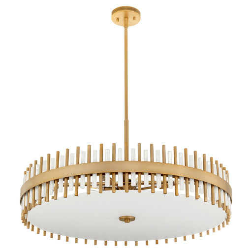 Myhouse Lighting Cyan - 11947 - Eight Light Pendant - Cassio - Aged Brass