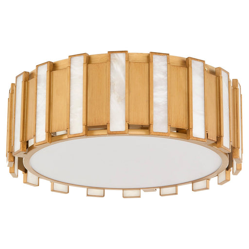 Myhouse Lighting Cyan - 11948 - Four Light Flush Mount - Volterra - Aged Brass
