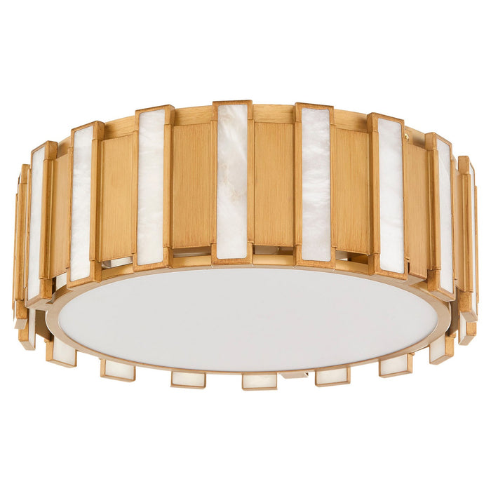 Myhouse Lighting Cyan - 11948 - Four Light Flush Mount - Volterra - Aged Brass