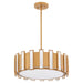 Myhouse Lighting Cyan - 11950 - Four Light Pendant - Volterra - Aged Brass