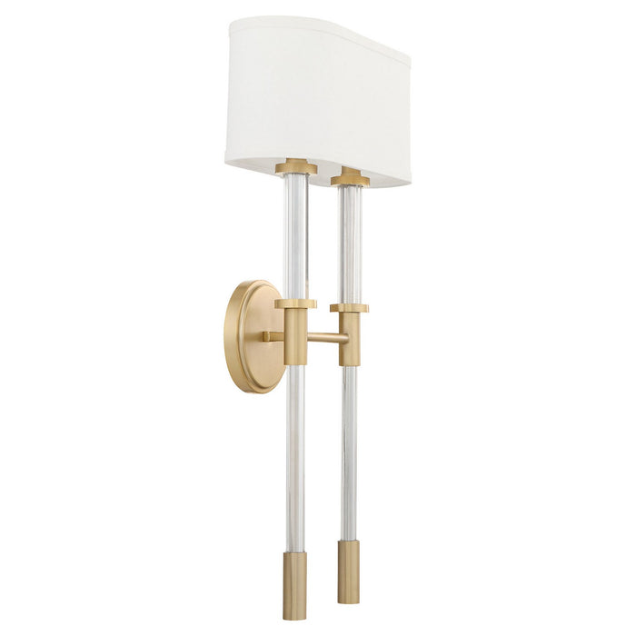 Myhouse Lighting Cyan - 11953 - Two Light Wall Sconce - Hightower - Clear/Aged Brass