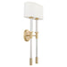 Myhouse Lighting Cyan - 11953 - Two Light Wall Sconce - Hightower - Clear/Aged Brass