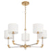 Myhouse Lighting Cyan - 11954 - Five Light Chandelier - Hightower - Clear/Aged Brass