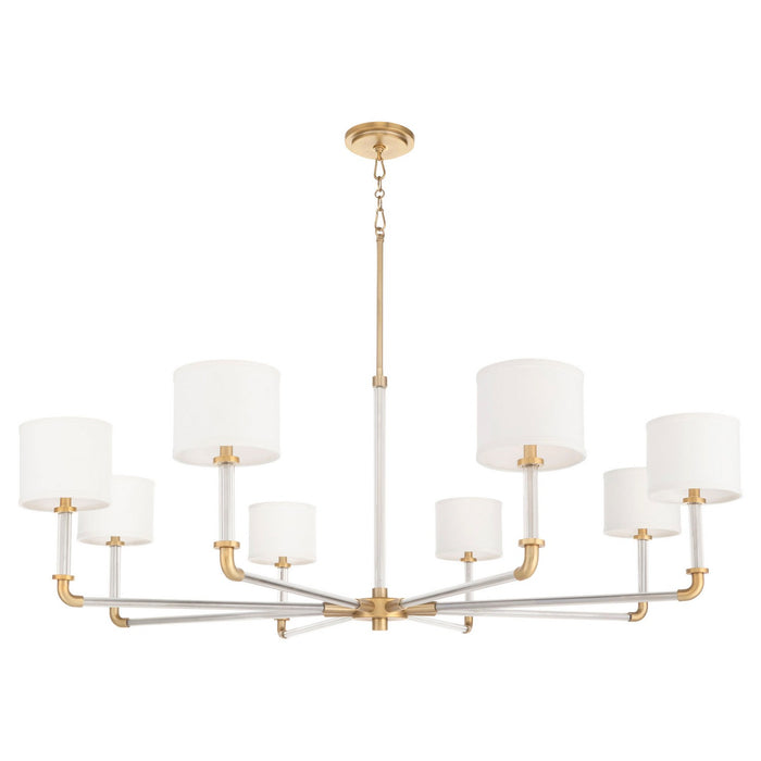 Myhouse Lighting Cyan - 11955 - Eight Light Chandelier - Hightower - Clear/Aged Brass