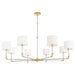 Myhouse Lighting Cyan - 11955 - Eight Light Chandelier - Hightower - Clear/Aged Brass