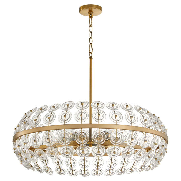 Myhouse Lighting Cyan - 11960 - Six Light Pendant - Selena - Aged Brass