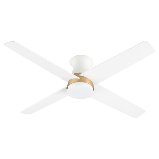 Myhouse Lighting Cyan - 11983 - 52"Ceiling Fan - Santa Ana - Studio White/Aged Brass