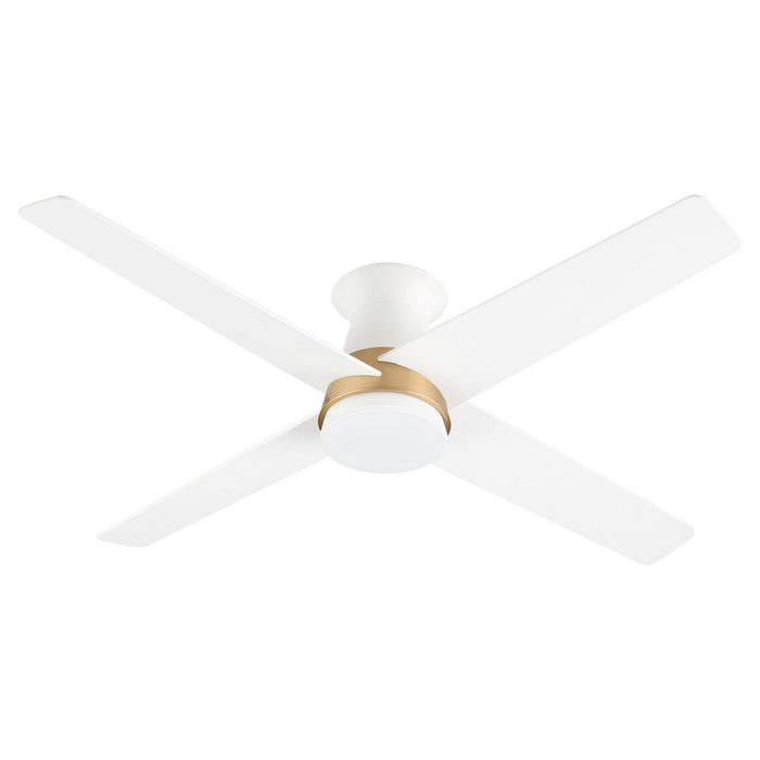 Myhouse Lighting Cyan - 11983 - 52"Ceiling Fan - Santa Ana - Studio White/Aged Brass