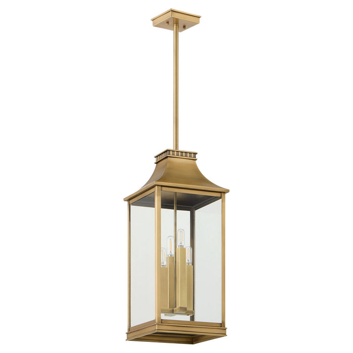 Myhouse Lighting Cyan - 11993 - Four Light Outdoor Pendant - Salem - Heritage Brass