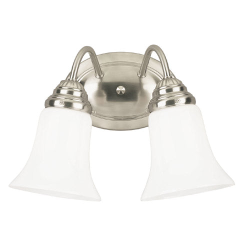 Myhouse Lighting Westinghouse Lighting - 6461700 - Two Light Wall Sconce - Trinity - Brushed Nickel