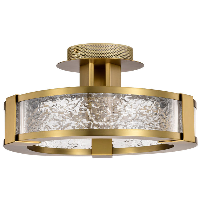 Myhouse Lighting Nuvo Lighting - 62-2011 - LED Semi Flush Mount - Darrow - Vintage Brass