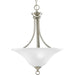 Myhouse Lighting Progress Lighting - P3474-09 - Three Light Foyer Pendant - Trinity - Brushed Nickel