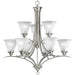 Myhouse Lighting Progress Lighting - P4329-09 - Nine Light Chandelier - Trinity - Brushed Nickel