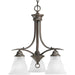 Myhouse Lighting Progress Lighting - P4324-20 - Three Light Chandelier - Trinity - Antique Bronze