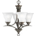 Myhouse Lighting Progress Lighting - P4326-20 - Four Light Chandelier - Trinity - Antique Bronze