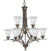 Myhouse Lighting Progress Lighting - P4329-20 - Nine Light Chandelier - Trinity - Antique Bronze