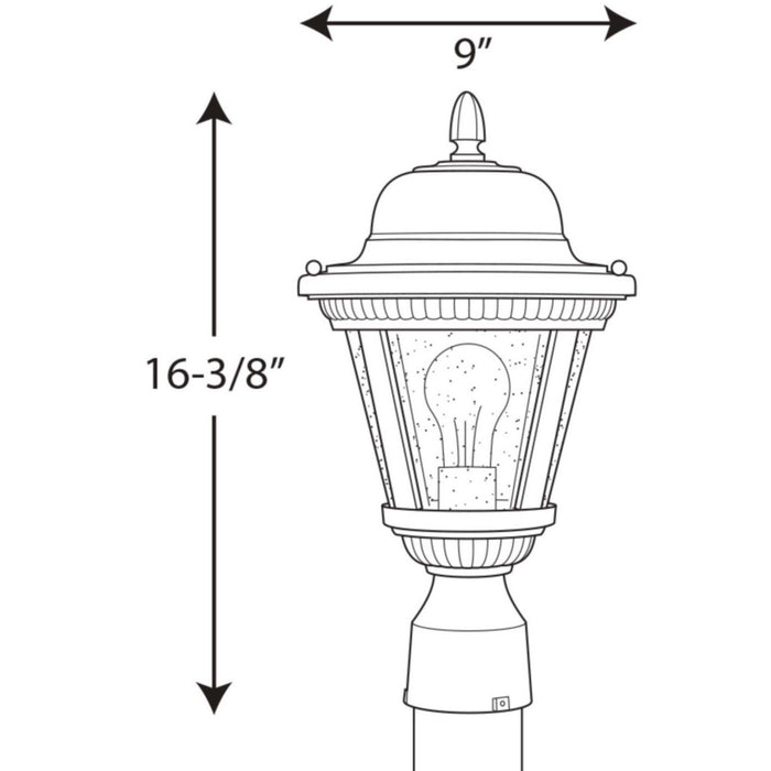 Myhouse Lighting Progress Lighting - P5445-30 - One Light Post Lantern - Westport - White