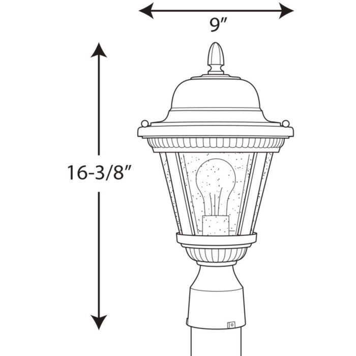 Myhouse Lighting Progress Lighting - P5445-31 - One Light Post Lantern - Westport - Textured Black