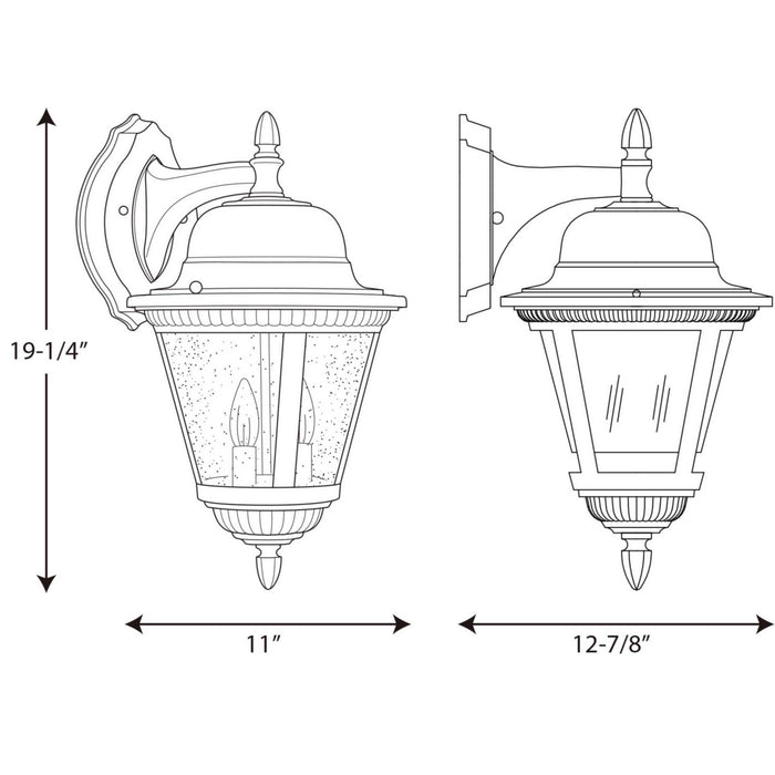 Myhouse Lighting Progress Lighting - P5864-31 - Two Light Wall Lantern - Westport - Textured Black