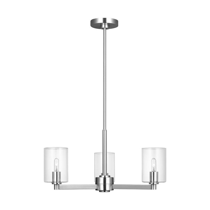 Myhouse Lighting Visual Comfort Studio - 3164203C-05 - Three Light Chandelier - Fullton - Chrome