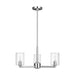 Myhouse Lighting Visual Comfort Studio - 3164203C-05 - Three Light Chandelier - Fullton - Chrome