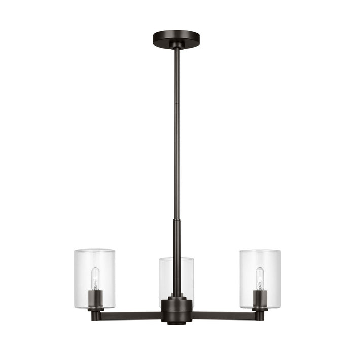 Myhouse Lighting Visual Comfort Studio - 3164203C-112 - Three Light Chandelier - Fullton - Midnight Black