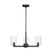 Myhouse Lighting Visual Comfort Studio - 3164203C-112 - Three Light Chandelier - Fullton - Midnight Black
