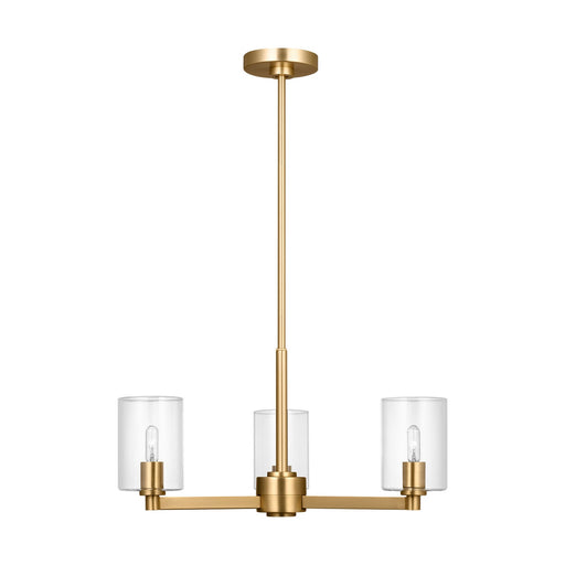 Myhouse Lighting Visual Comfort Studio - 3164203C-848 - Three Light Chandelier - Fullton - Satin Brass