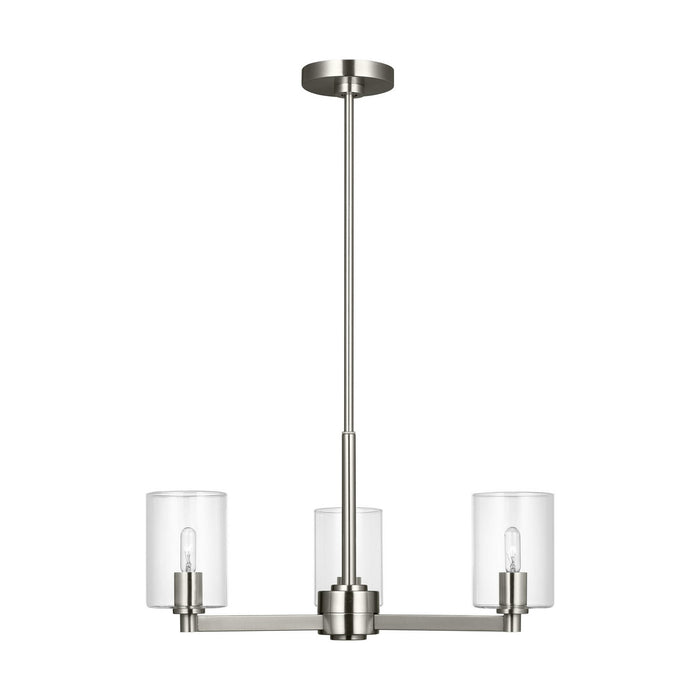 Myhouse Lighting Visual Comfort Studio - 3164203C-962 - Three Light Chandelier - Fullton - Brushed Nickel