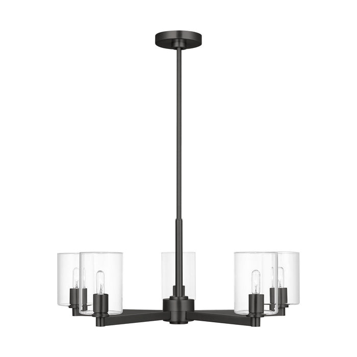 Myhouse Lighting Visual Comfort Studio - 3164205C-112 - Five Light Chandelier - Fullton - Midnight Black