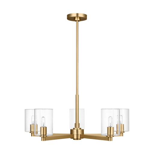 Myhouse Lighting Visual Comfort Studio - 3164205C-848 - Five Light Chandelier - Fullton - Satin Brass