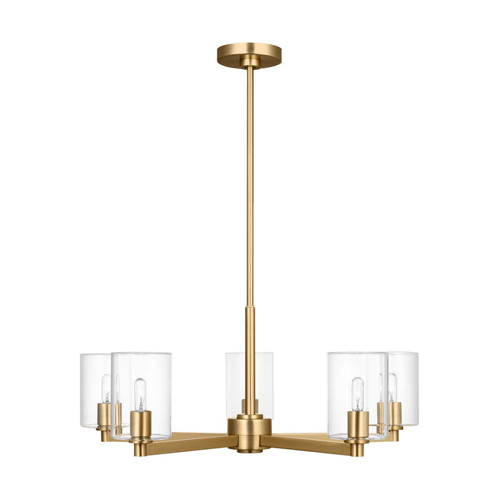 Myhouse Lighting Visual Comfort Studio - 3164205C-848 - Five Light Chandelier - Fullton - Satin Brass