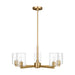 Myhouse Lighting Visual Comfort Studio - 3164205C-848 - Five Light Chandelier - Fullton - Satin Brass