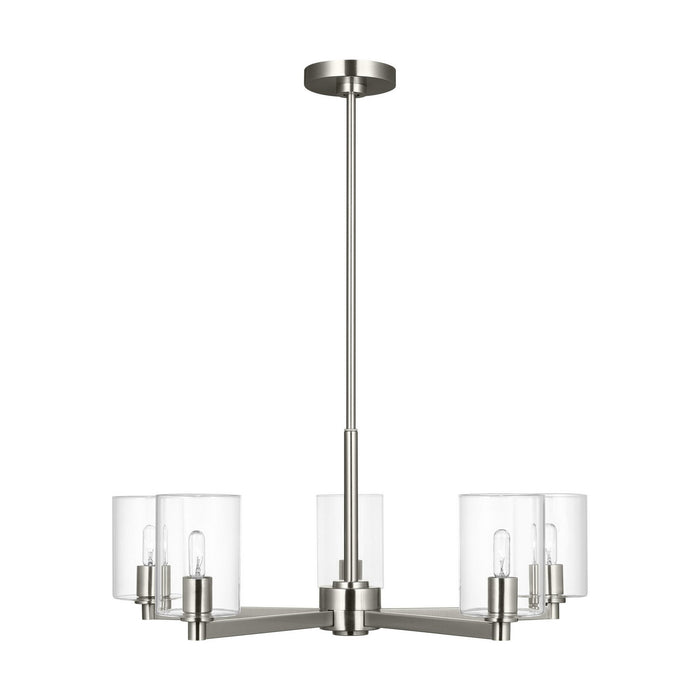 Myhouse Lighting Visual Comfort Studio - 3164205C-962 - Five Light Chandelier - Fullton - Brushed Nickel