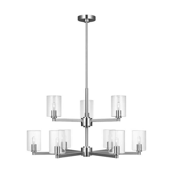 Myhouse Lighting Visual Comfort Studio - 3164209C-05 - Nine Light Chandelier - Fullton - Chrome