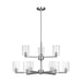 Myhouse Lighting Visual Comfort Studio - 3164209C-05 - Nine Light Chandelier - Fullton - Chrome