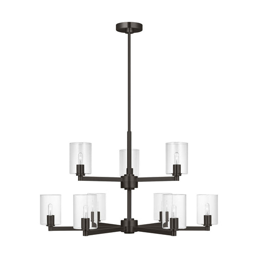 Myhouse Lighting Visual Comfort Studio - 3164209C-112 - Nine Light Chandelier - Fullton - Midnight Black