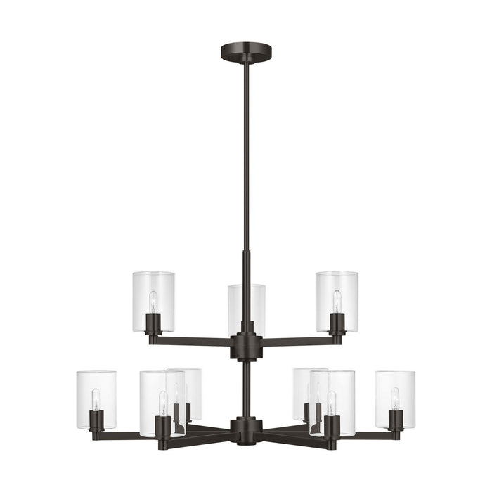 Myhouse Lighting Visual Comfort Studio - 3164209C-112 - Nine Light Chandelier - Fullton - Midnight Black