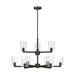 Myhouse Lighting Visual Comfort Studio - 3164209C-112 - Nine Light Chandelier - Fullton - Midnight Black