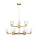 Myhouse Lighting Visual Comfort Studio - 3164209C-848 - Nine Light Chandelier - Fullton - Satin Brass