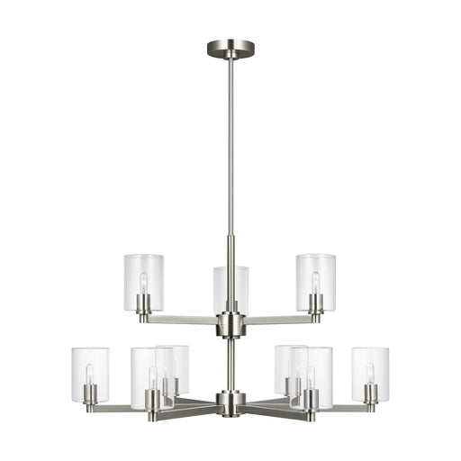 Myhouse Lighting Visual Comfort Studio - 3164209C-962 - Nine Light Chandelier - Fullton - Brushed Nickel